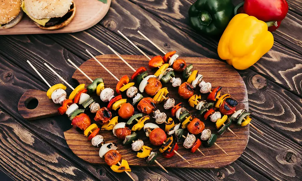 Grillatut kasvisvartaat