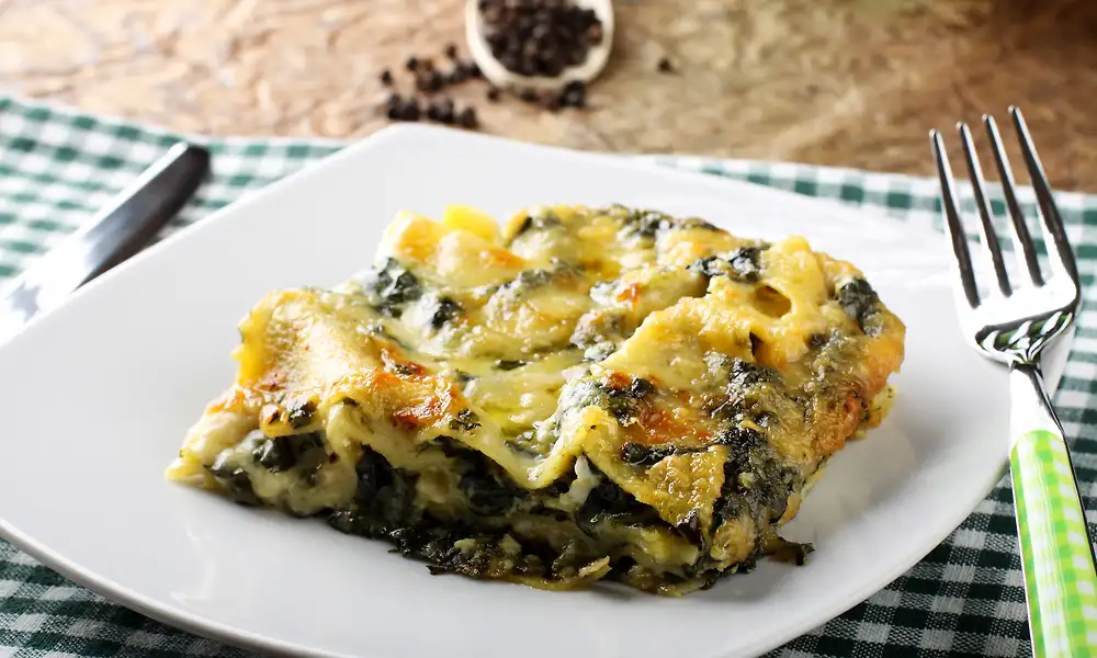 Pesto-pinaattilasagne